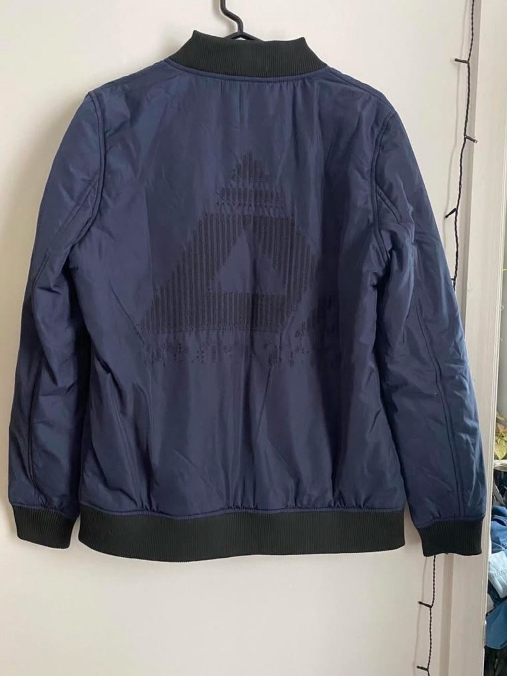 Men's Navy Quilted Bomber Jacket - control sector nyc - Picture 6 of 7